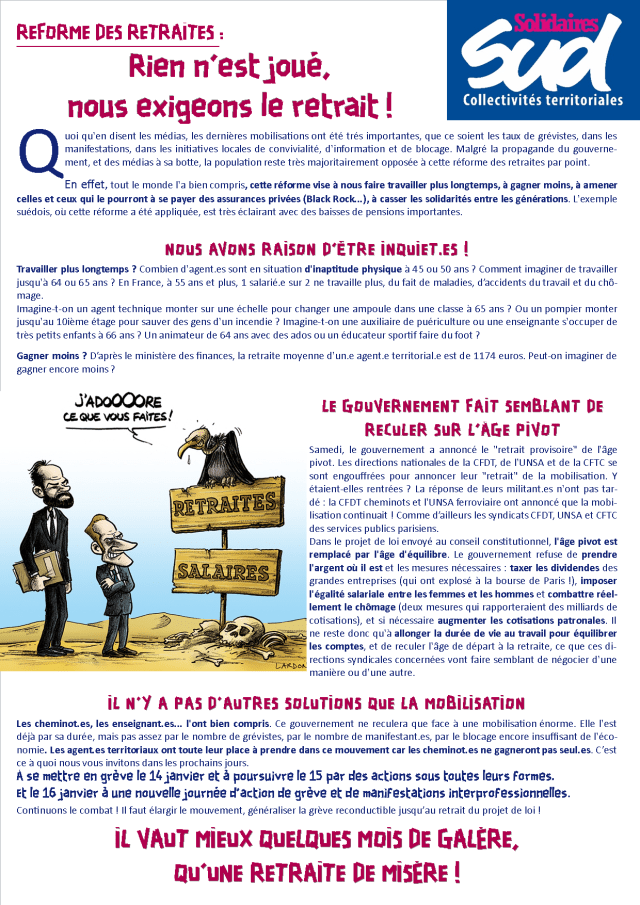 SUD réforme des retraites